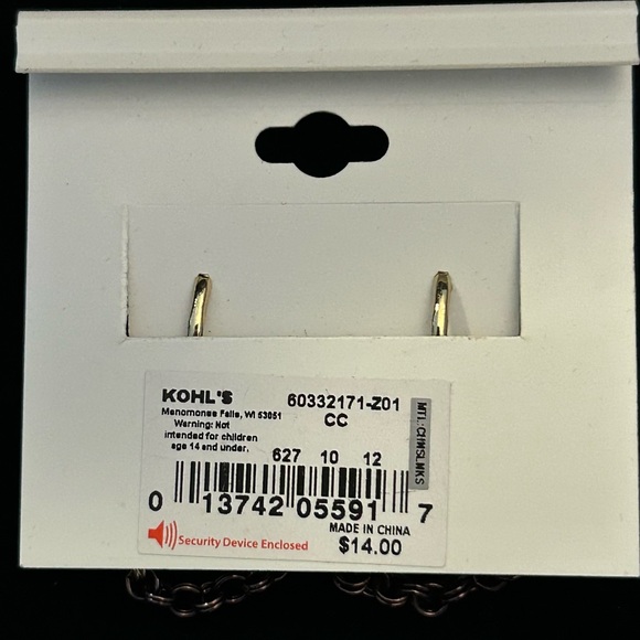 NWT Dana Buchman gold dangle earrings - Picture 4 of 4